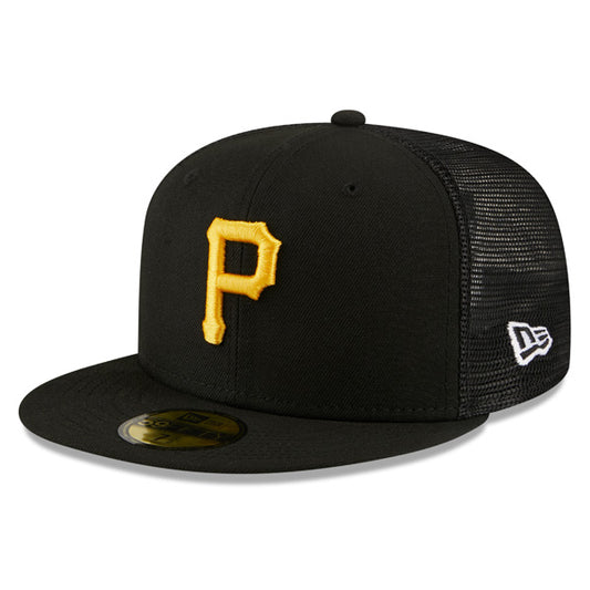 Pittsburgh Pirates New Era MLB CLASSIC TRUCKER 59FIFTY Fitted Mesh Hat – Black