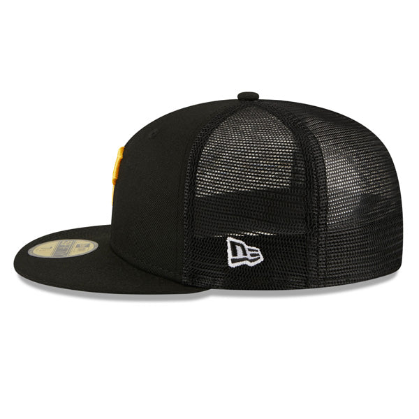 Pittsburgh Pirates New Era MLB CLASSIC TRUCKER 59FIFTY Fitted Mesh Hat – Black