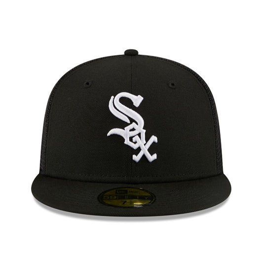 Chicago White Sox New Era MLB CLASSIC TRUCKER 59FIFTY Fitted Mesh Hat – Black