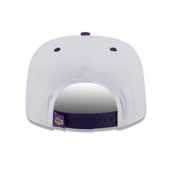 Los Angeles Lakers New Era TEAM RETRO 9Fifty Snapback NBA Hat - White/Purple/Yellow