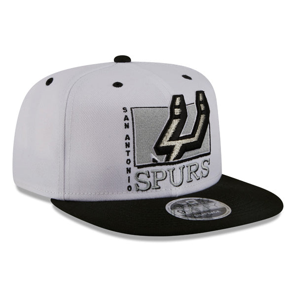 San Antonio Spurs New Era TEAM RETRO 9Fifty Snapback NBA Hat - White/Black