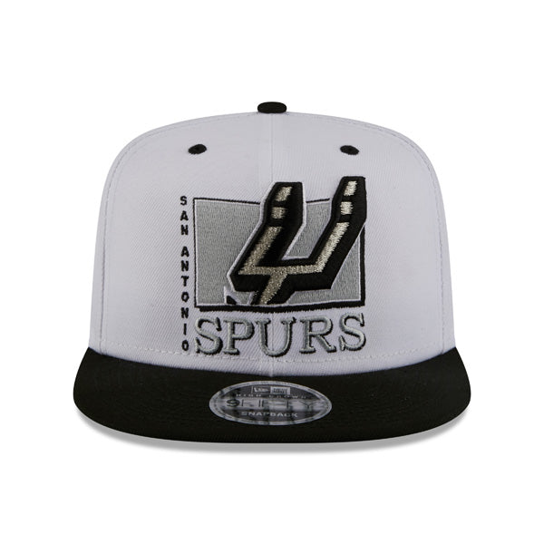 San Antonio Spurs New Era TEAM RETRO 9Fifty Snapback NBA Hat - White/Black