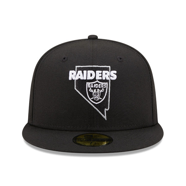 Las Vegas Raiders New Era LOCAL Fitted 59Fifty NFL Hat - Black/Silver