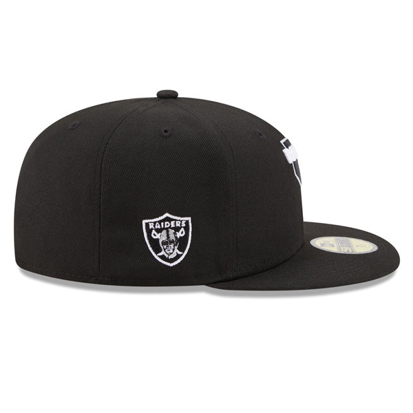 Las Vegas Raiders New Era LOCAL Fitted 59Fifty NFL Hat - Black/Silver