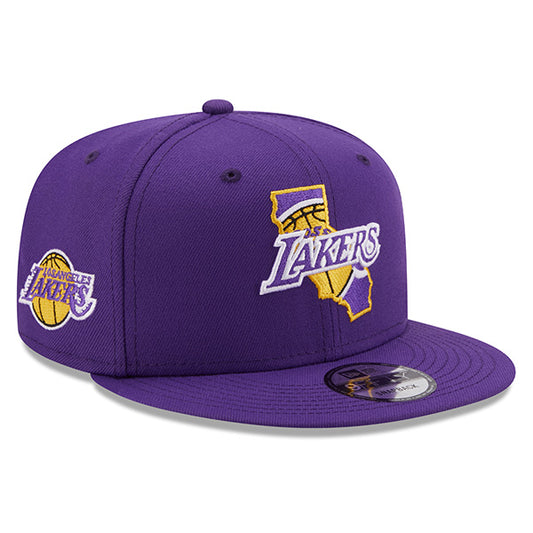 Los Angeles Lakers New Era LOCAL 9Fifty Snapback NBA Hat - Purple