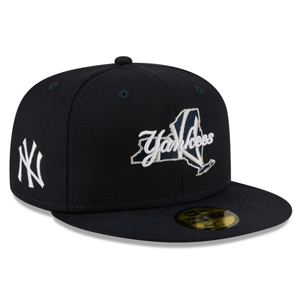 New York Yankees New Era LOCAL Fitted 59Fifty MLB Hat - Navy