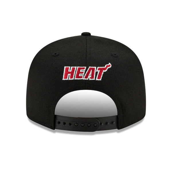 Miami Heat New Era LIGATURE 9Fifty Snapback Adjustable NBA Hat - Black/Red