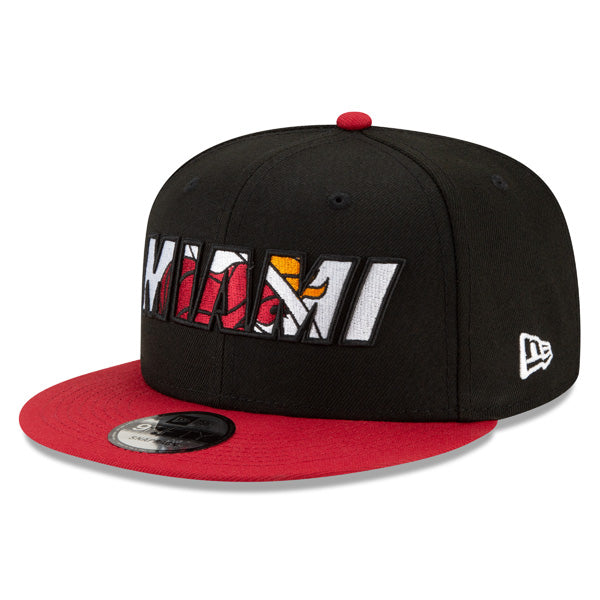 Miami Heat New Era 2021 NBA Draft On-Stage 9FIFTY Snapback Adjustable Hat - Black/Red