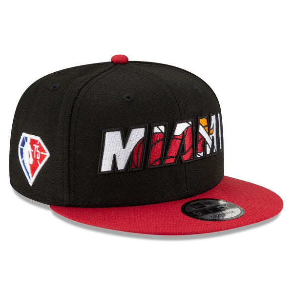 Miami Heat New Era 2021 NBA Draft On-Stage 9FIFTY Snapback Adjustable Hat - Black/Red