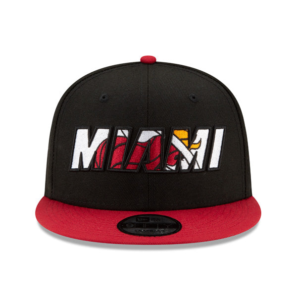 Miami Heat New Era 2021 NBA Draft On-Stage 9FIFTY Snapback Adjustable Hat - Black/Red