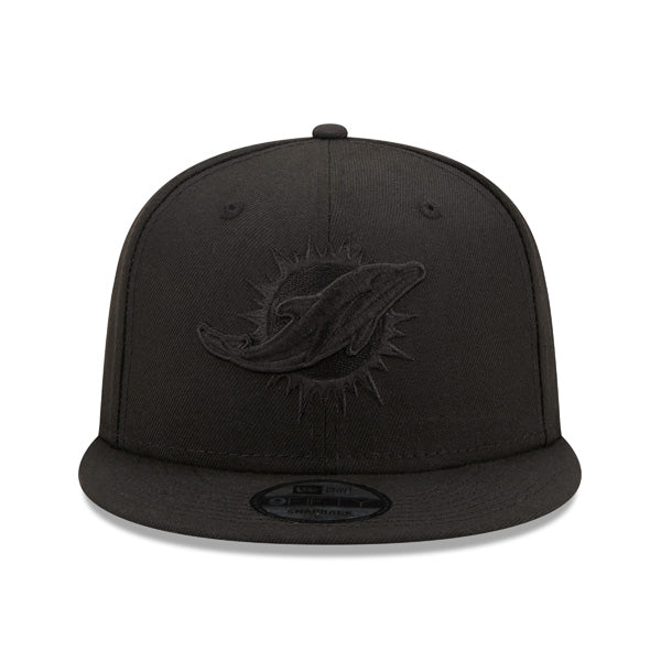 Miami Dolphins New Era BLACK OUT 9Fifty Snapback NFL Hat - Black