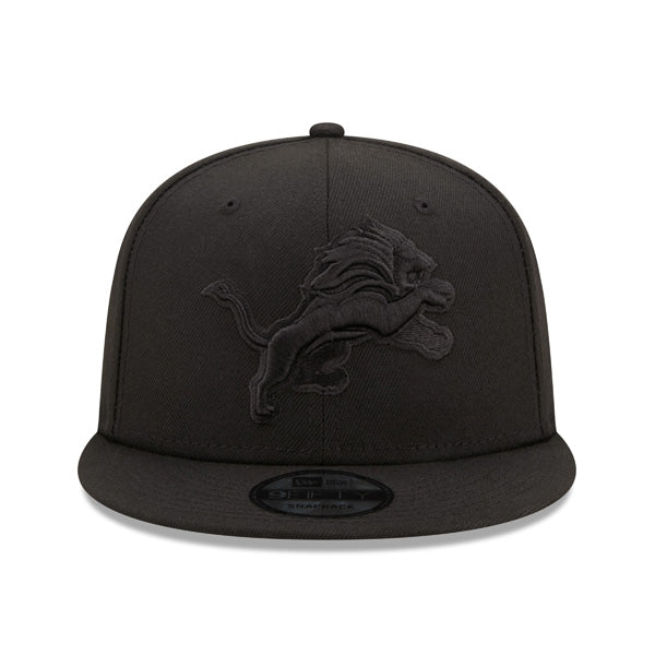 Detroit Lions New Era BLACK OUT 9Fifty Snapback NFL Hat - Black