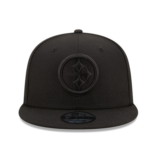 Pittsburgh Steelers New Era BLACK OUT 9Fifty Snapback NFL Hat - Black