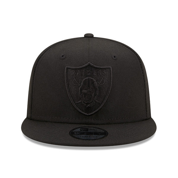 Las Vegas Raiders New Era BLACK OUT 9Fifty Snapback NFL Hat - Black