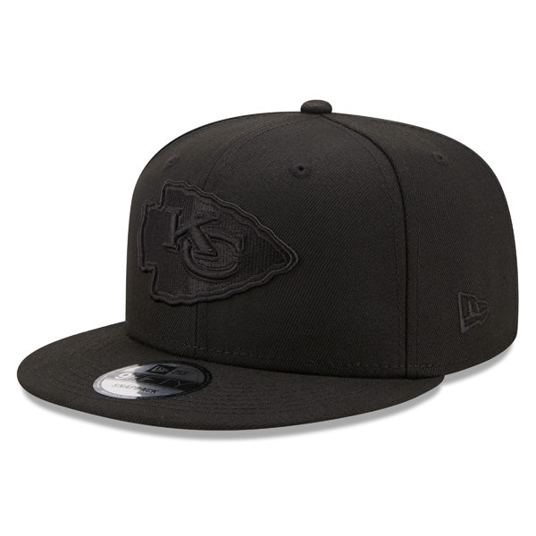 Kansas City Chiefs New Era BLACK OUT 9Fifty Snapback NFL Hat - Black