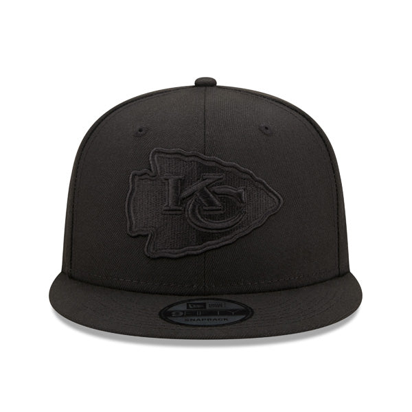 Kansas City Chiefs New Era BLACK OUT 9Fifty Snapback NFL Hat - Black