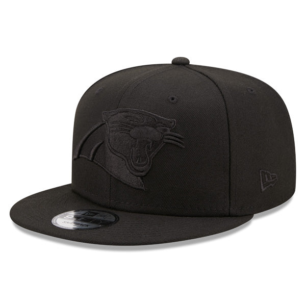 Carolina Panthers New Era BLACK OUT 9Fifty Snapback NFL Hat - Black