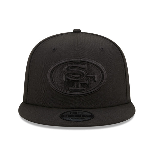 San Francisco 49ers New Era BLACK OUT 9Fifty Snapback NFL Hat - Black