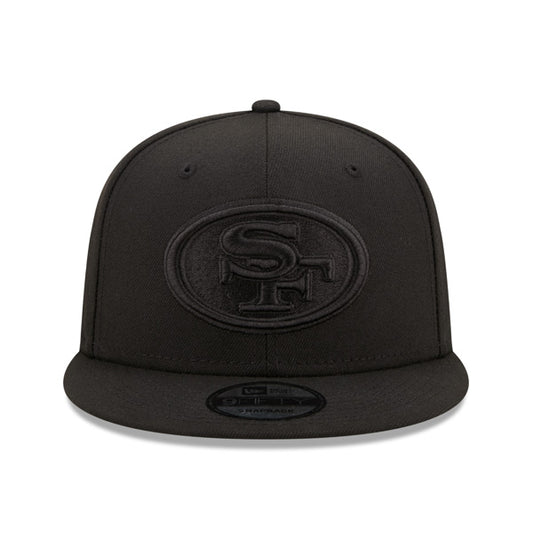 San Francisco 49ers New Era BLACK OUT 9Fifty Snapback NFL Hat - Black