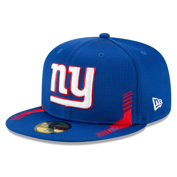 New York Giants New Era 2021 NFL Official Sideline HOME 59Fifty Fitted Hat - Royal/Red