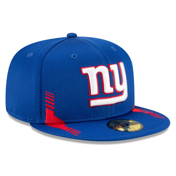 New York Giants New Era 2021 NFL Official Sideline HOME 59Fifty Fitted Hat - Royal/Red