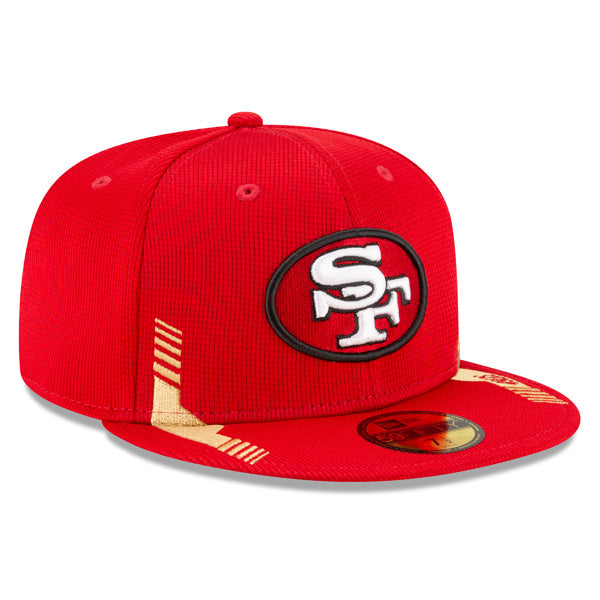 San Francisco 49ers New Era 2021 NFL Official Sideline HOME 59Fifty Fitted Hat - Red/Black