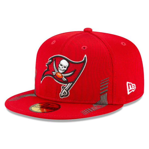 Tampa Bay Buccaneers New Era 2021 NFL Official Sideline HOME 59Fifty Fitted Hat - Red/Pewter