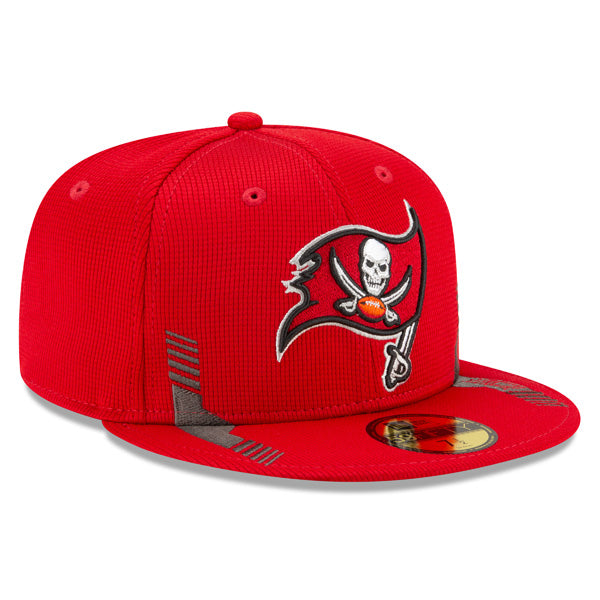 Tampa Bay Buccaneers New Era 2021 NFL Official Sideline HOME 59Fifty Fitted Hat - Red/Pewter