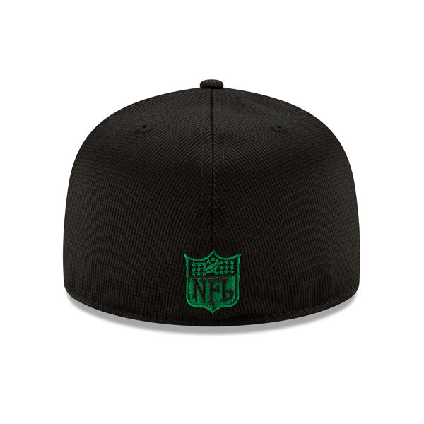 Philadelphia Eagles New Era 2021 NFL Official Sideline Throwback HOME 59Fifty Fitted Hat - Black/Green