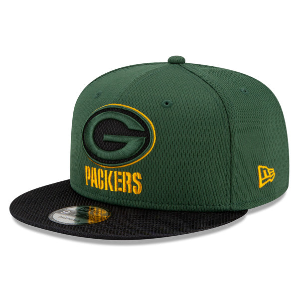 Green Bay Packers New Era 2021 NFL Sideline Road 9FIFTY Snapback Hat - Green/Black