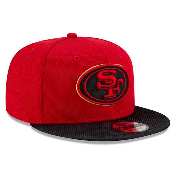 San Francisco 49ers New Era 2021 NFL Sideline Road 9FIFTY Snapback Hat - Red/Black