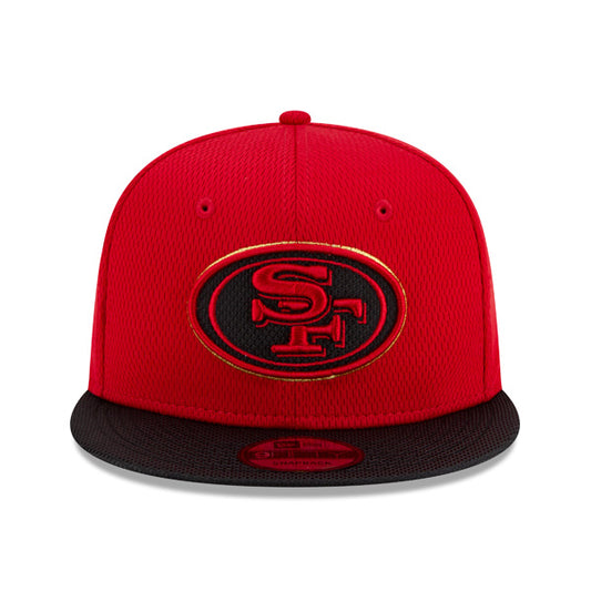 San Francisco 49ers New Era 2021 NFL Sideline Road 9FIFTY Snapback Hat - Red/Black