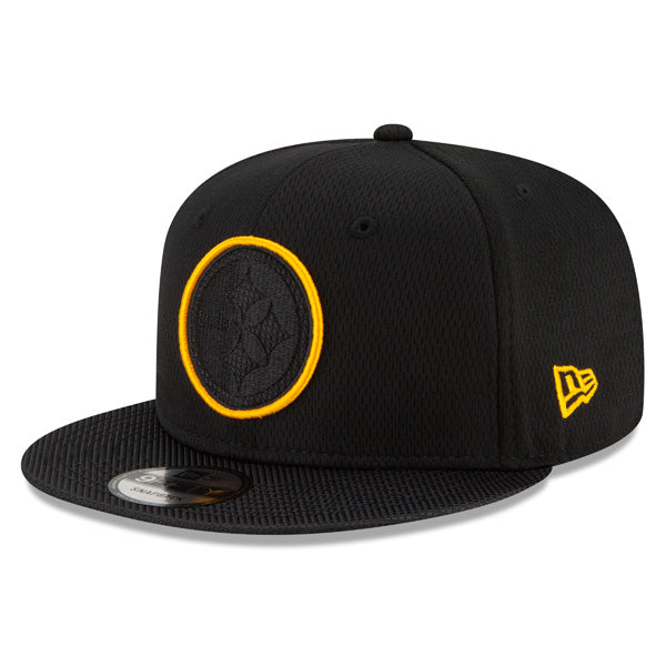 Pittsburgh Steelers New Era 2021 NFL Sideline Road 9FIFTY Snapback Hat - Black/Yellow