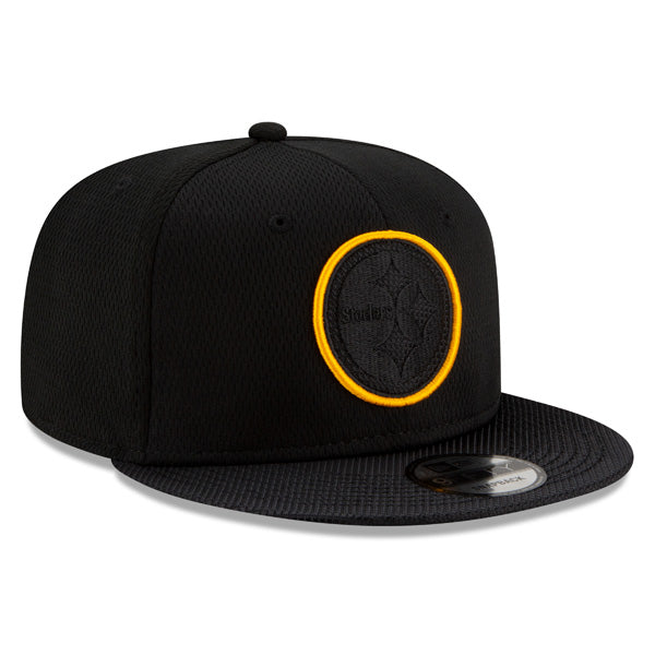 Pittsburgh Steelers New Era 2021 NFL Sideline Road 9FIFTY Snapback Hat - Black/Yellow