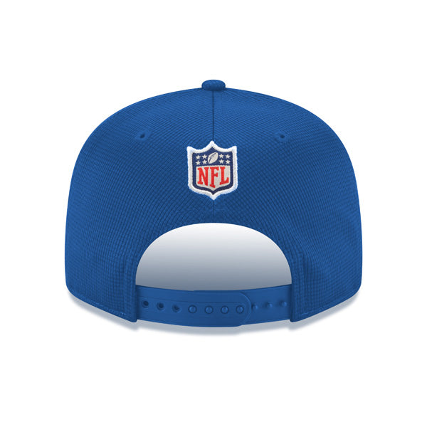 Indianapolis Colts New Era 2021 NFL Sideline Road 9FIFTY Snapback Hat - Royal/Black