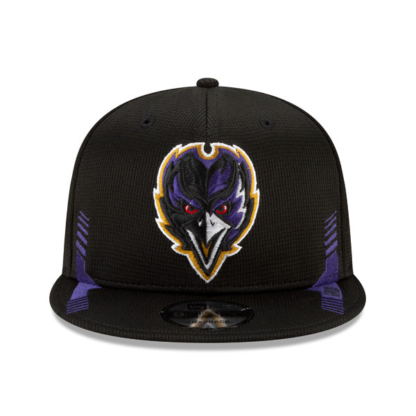 Baltimore Ravens New Era 2021 NFL Sideline HOME 9Fifty Snapback Hat - Black/Purple