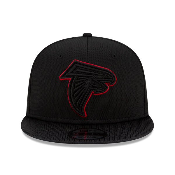 Atlanta Falcons New Era 2021 NFL Sideline Road 9FIFTY Snapback Hat - Black/Red