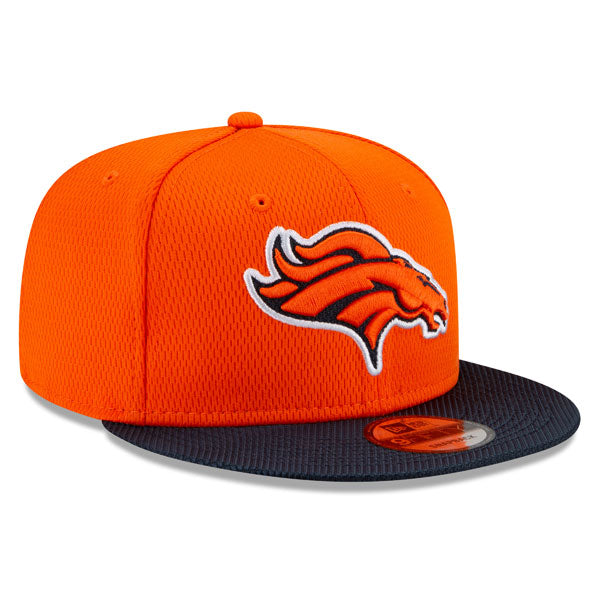 Denver Broncos New Era 2021 NFL Sideline Road 9FIFTY Snapback Hat - Orange/Black