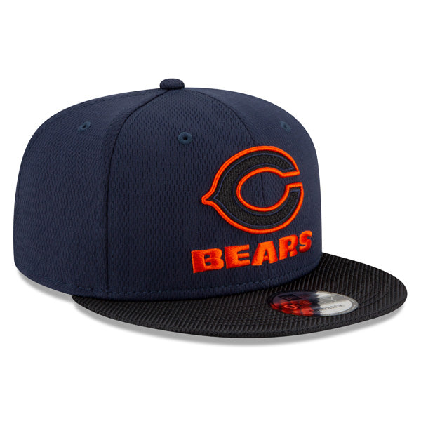 Chicago Bears New Era 2021 NFL Sideline Road 9FIFTY Snapback Hat - Navy/Black