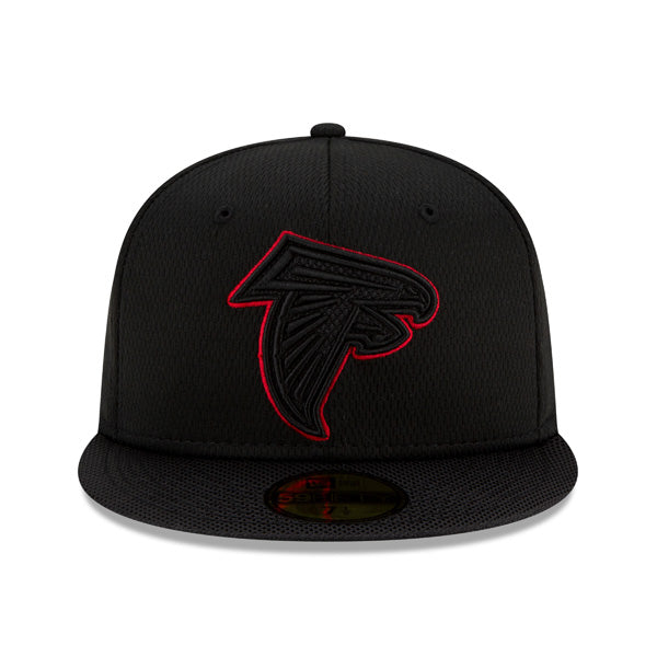 Atlanta Falcons New Era 2021 NFL Official Sideline ROAD 59FIFTY Fitted Hat - Black/Red