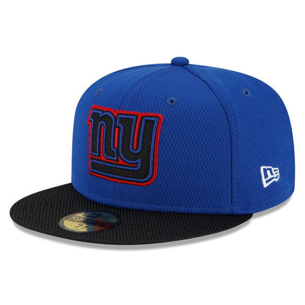 New York Giants New Era 2021 NFL Official Sideline ROAD 59FIFTY Fitted Hat - Royal/Black