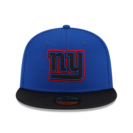 New York Giants New Era 2021 NFL Official Sideline ROAD 59FIFTY Fitted Hat - Royal/Black