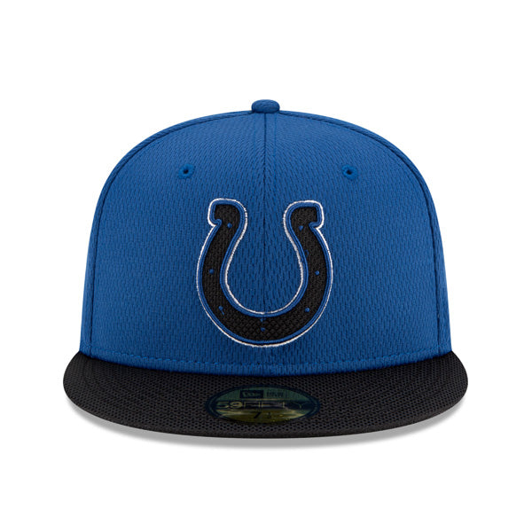 Indianapolis Colts New Era 2021 NFL Official Sideline ROAD 59FIFTY Fitted Hat - Royal/Black