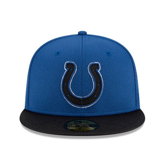 Indianapolis Colts New Era 2021 NFL Official Sideline ROAD 59FIFTY Fitted Hat - Royal/Black