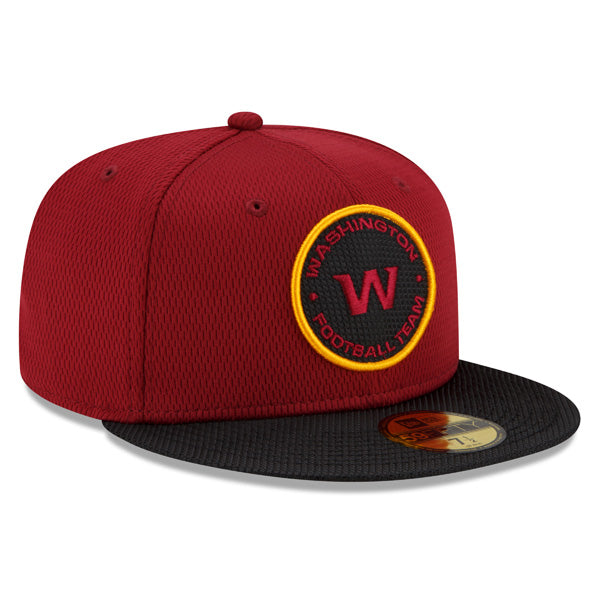 Washington Football Team New Era 2021 NFL Official Sideline ROAD 59FIFTY Fitted Hat - Burgundy/Black