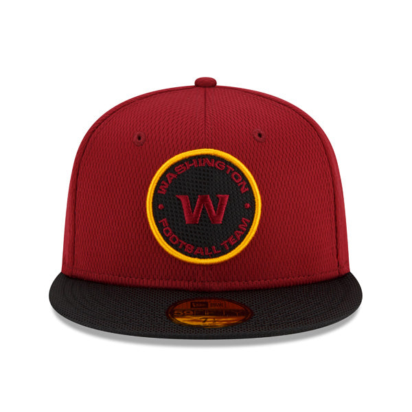 Washington Football Team New Era 2021 NFL Official Sideline ROAD 59FIFTY Fitted Hat - Burgundy/Black