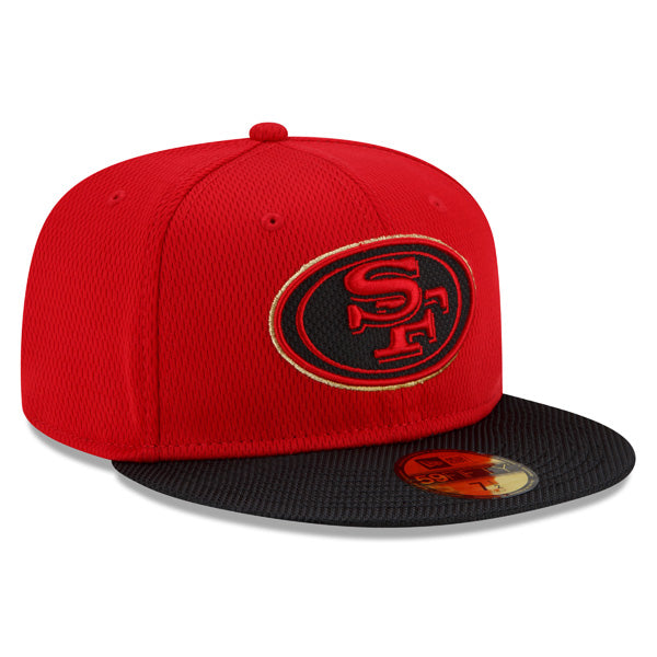 San Francisco 49ers New Era 2021 NFL Official Sideline ROAD 59FIFTY Fitted Hat - Red/Black