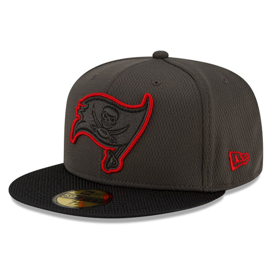 Tampa Bay Buccaneers New Era 2021 NFL Official Sideline ROAD 59FIFTY Fitted Hat - Pewter/Black
