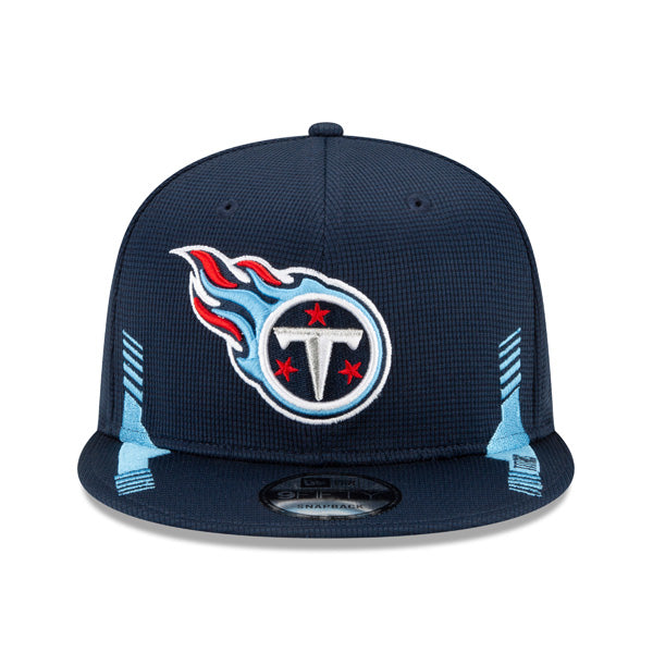 Tennessee Titans New Era 2021 NFL Sideline HOME 9Fifty Snapback Hat - Navy/Sky