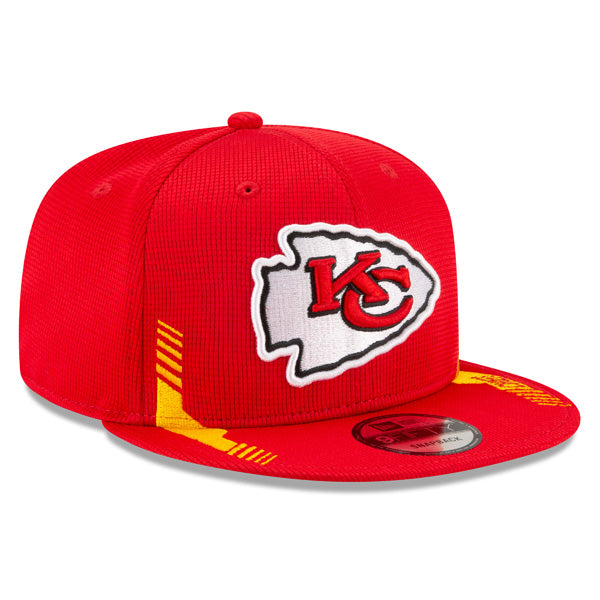 Kansas City Chiefs New Era 2021 NFL Sideline HOME 9Fifty Snapback Hat - Red/Yellow